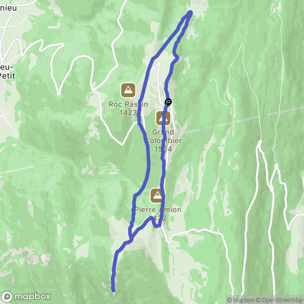 Anglefort : carte du parcours de randonnée - France