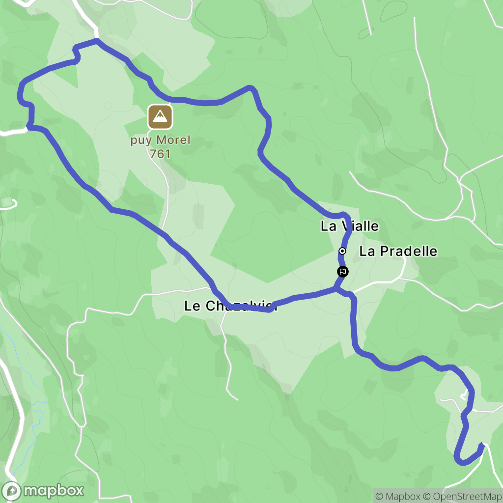 Grandsaigne : carte du parcours de randonnée - France