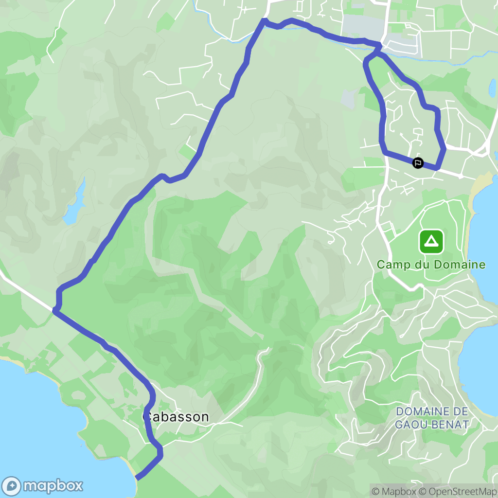 Bormes-les-Mimosas : carte du parcours de randonnée - France