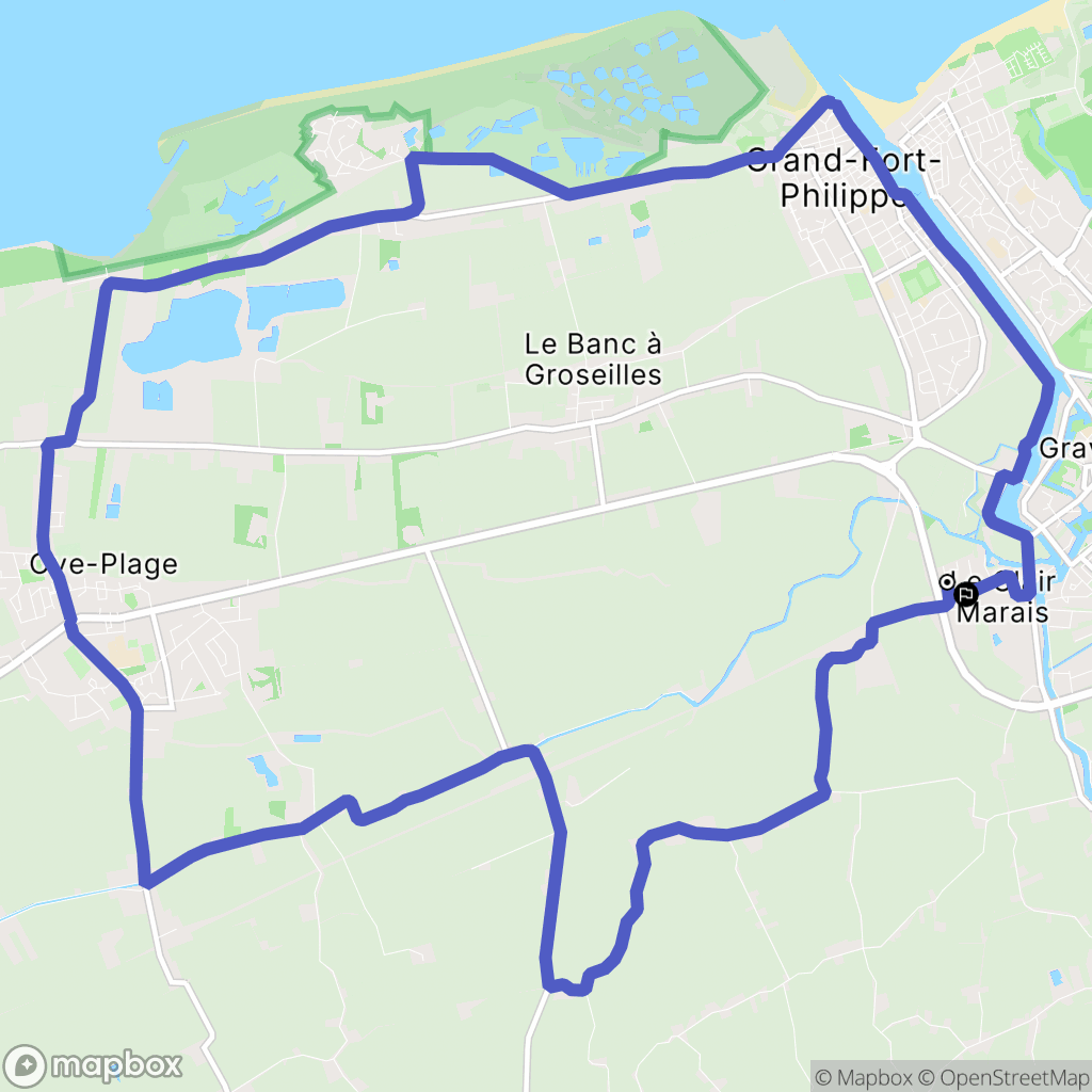 Saint-Folquin : carte du parcours de randonnée - France