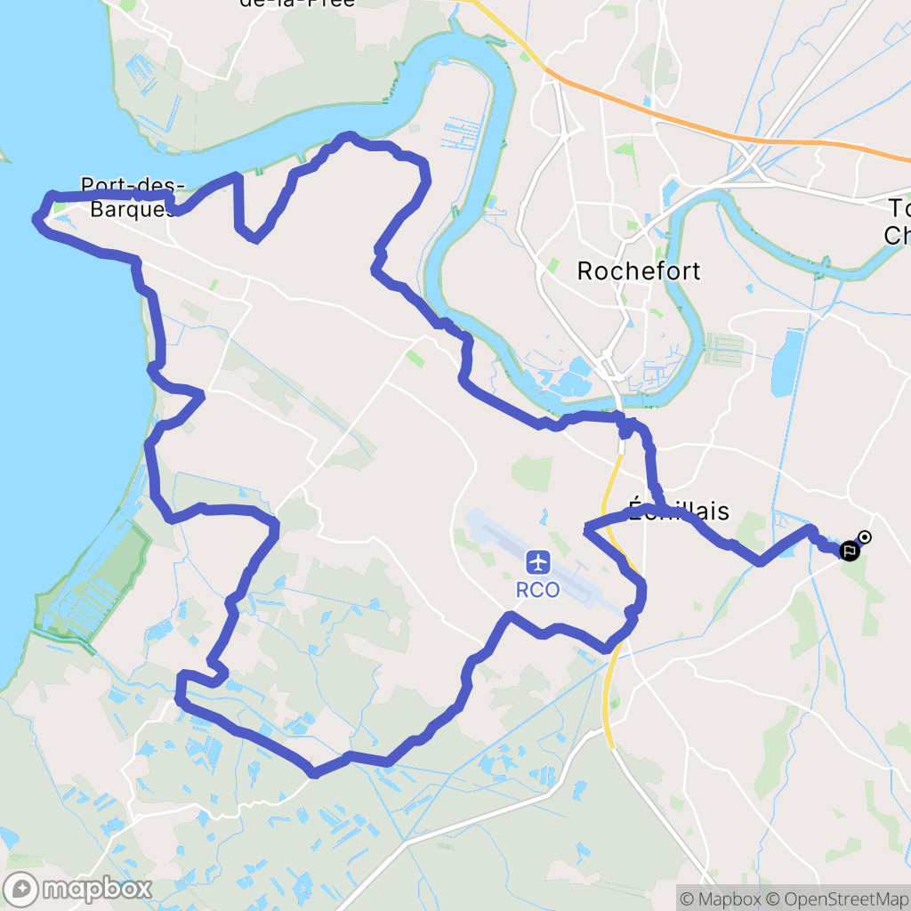 Trizay : carte du parcours de randonnée - France