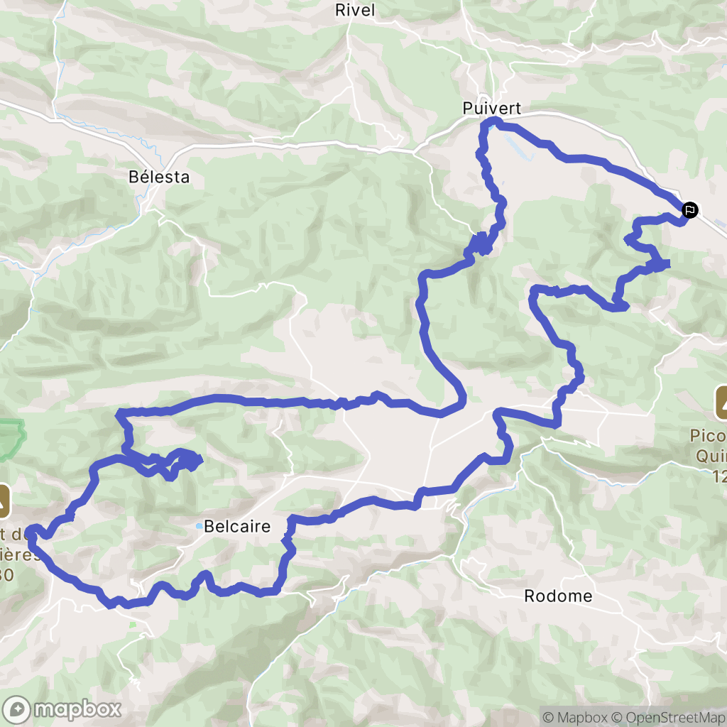 Nébias : carte du parcours de randonnée - France