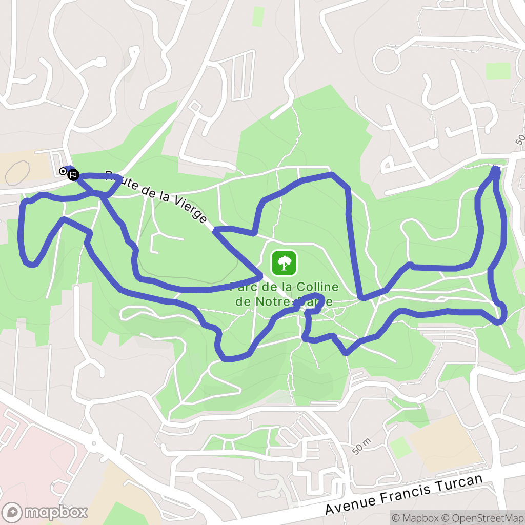 Martigues : carte du parcours de randonnée - France