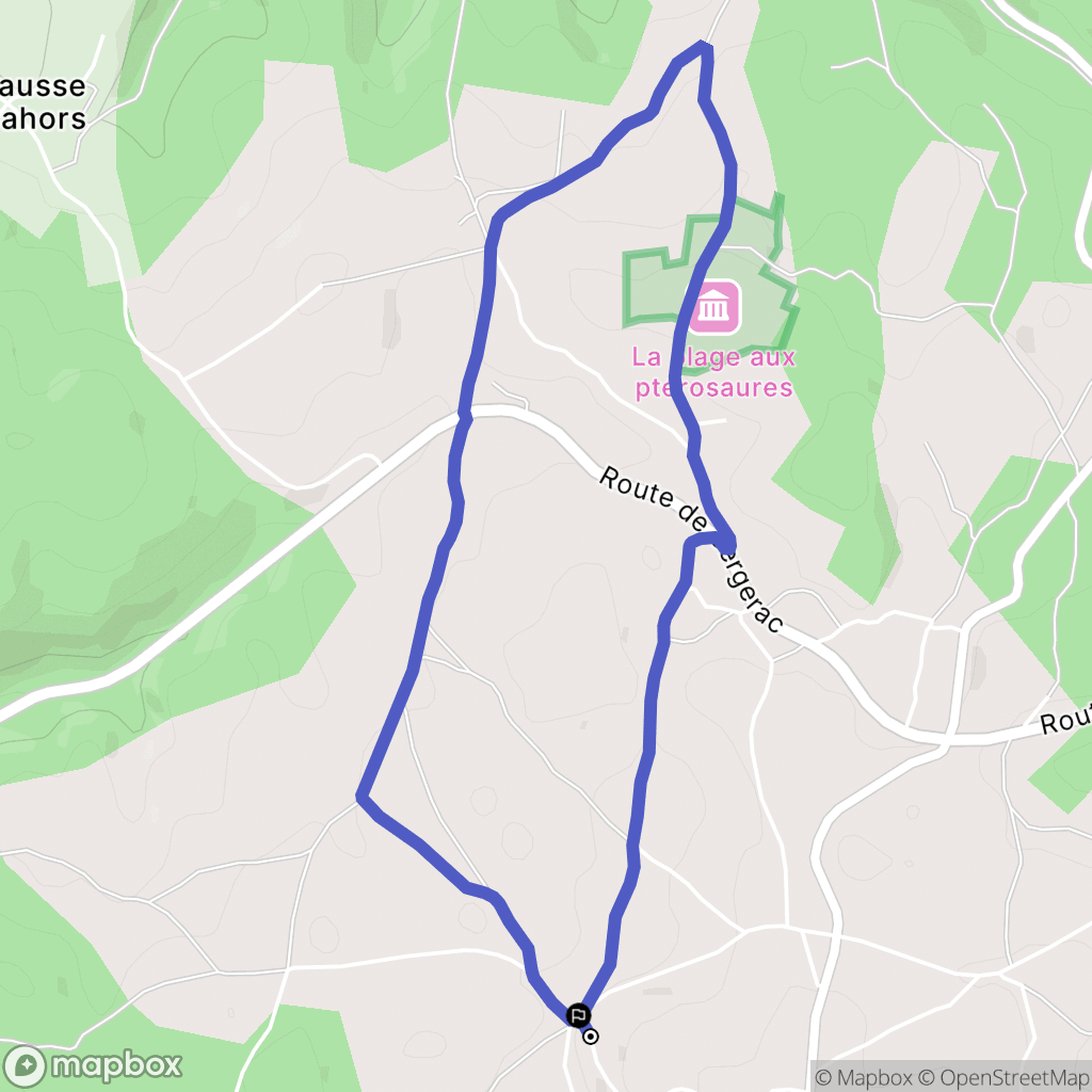 Crayssac : carte du parcours de randonnée - France