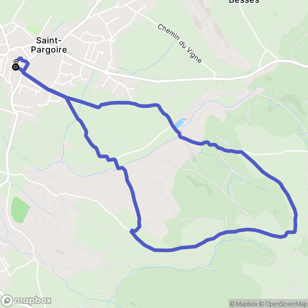 Saint-Pargoire : carte du parcours de randonnée - France