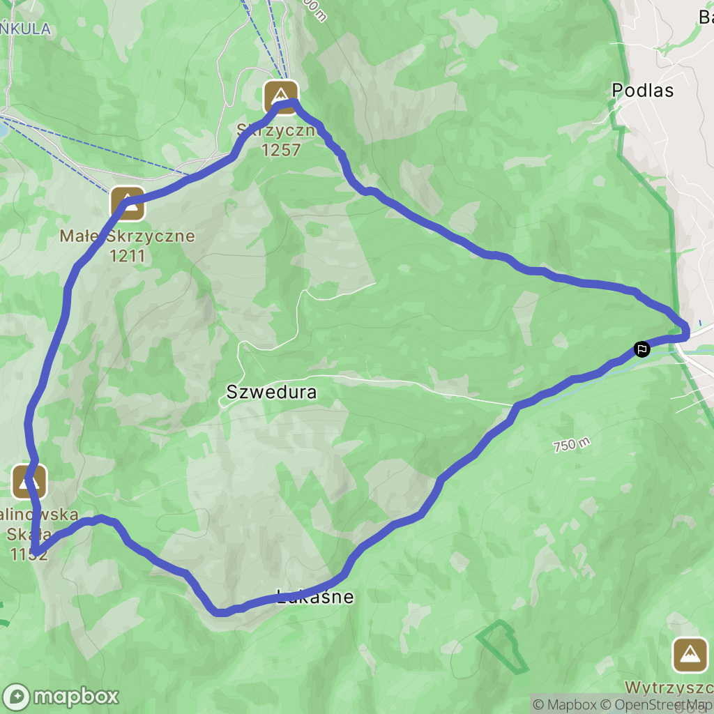 Lipowa: mapa trasy - Poland