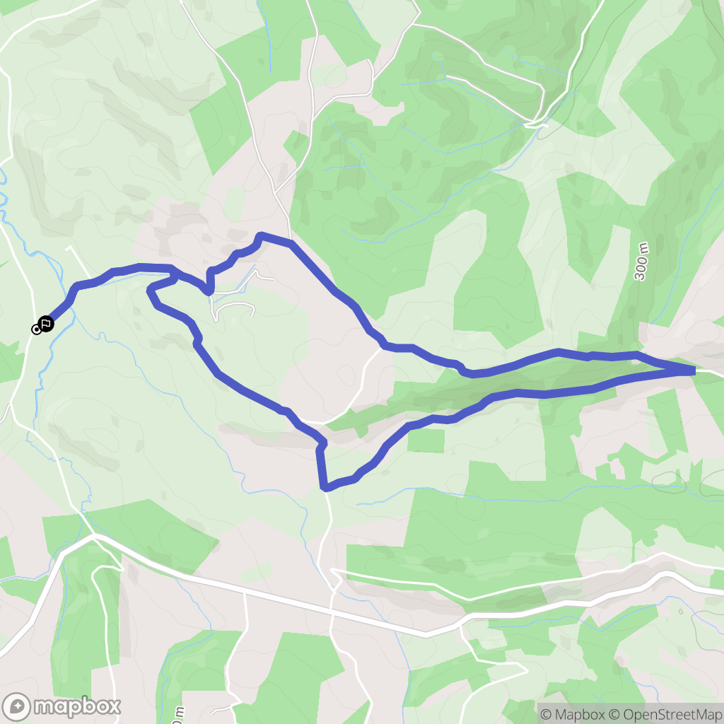 Monein : carte du parcours de randonnée - France