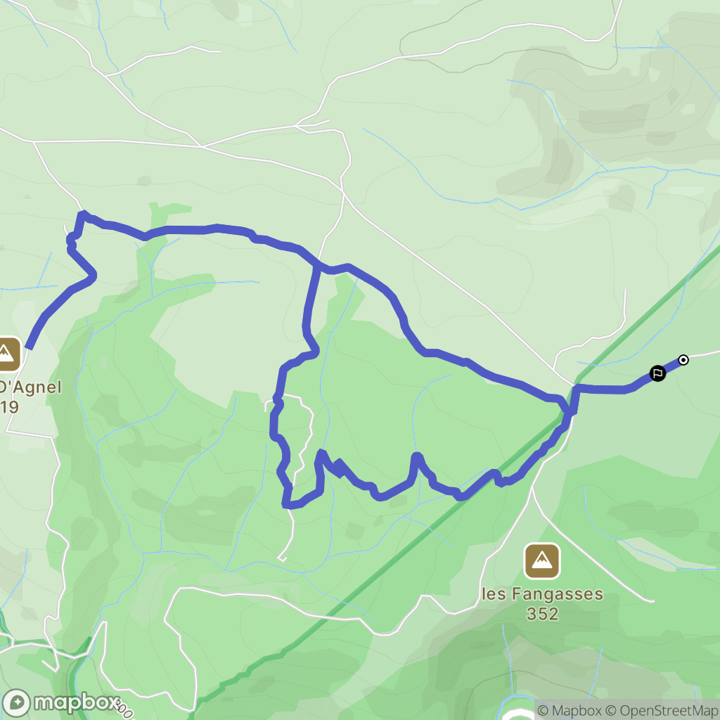 Lagrasse : carte du parcours de randonnée - France