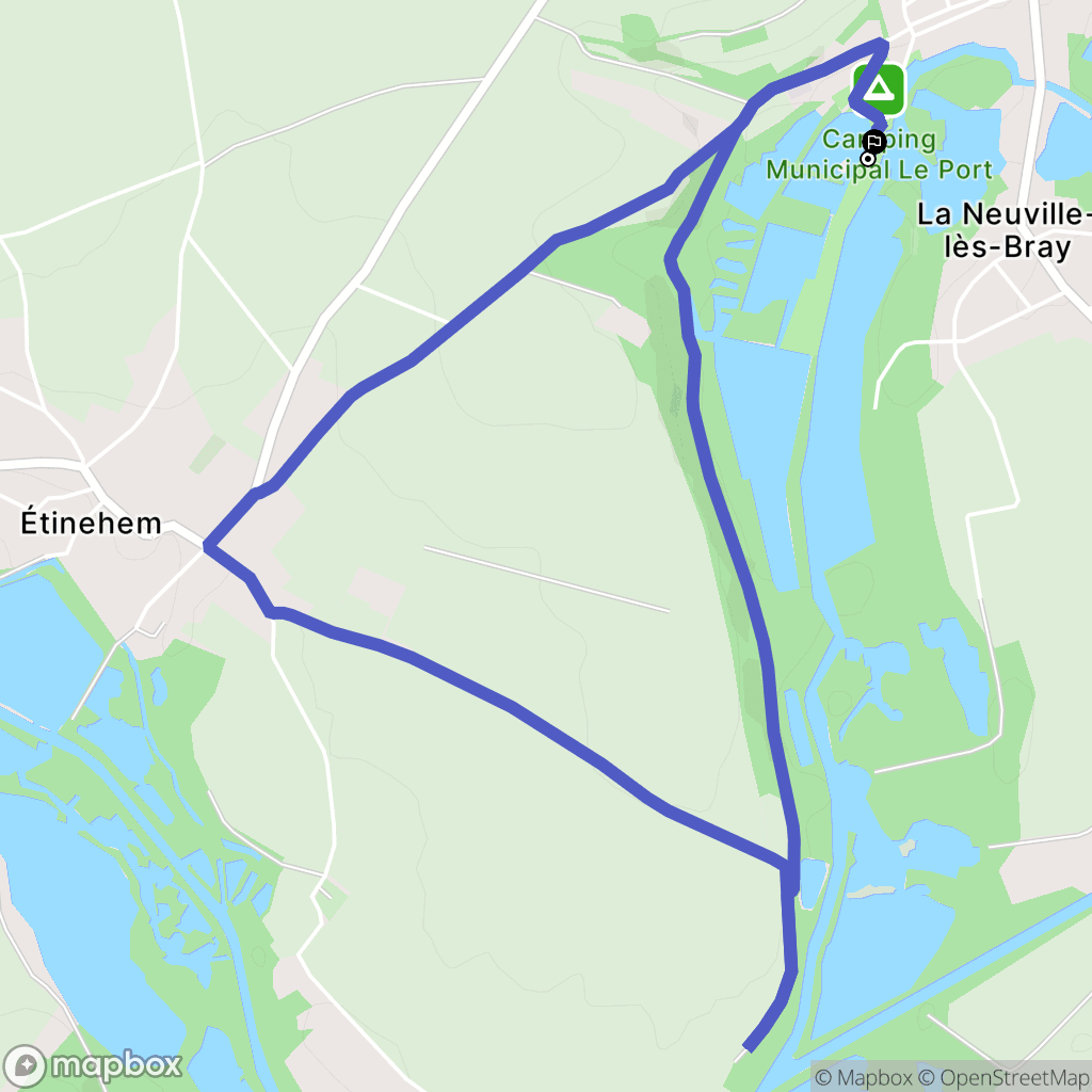 Bray-sur-Somme : carte du parcours de randonnée - France