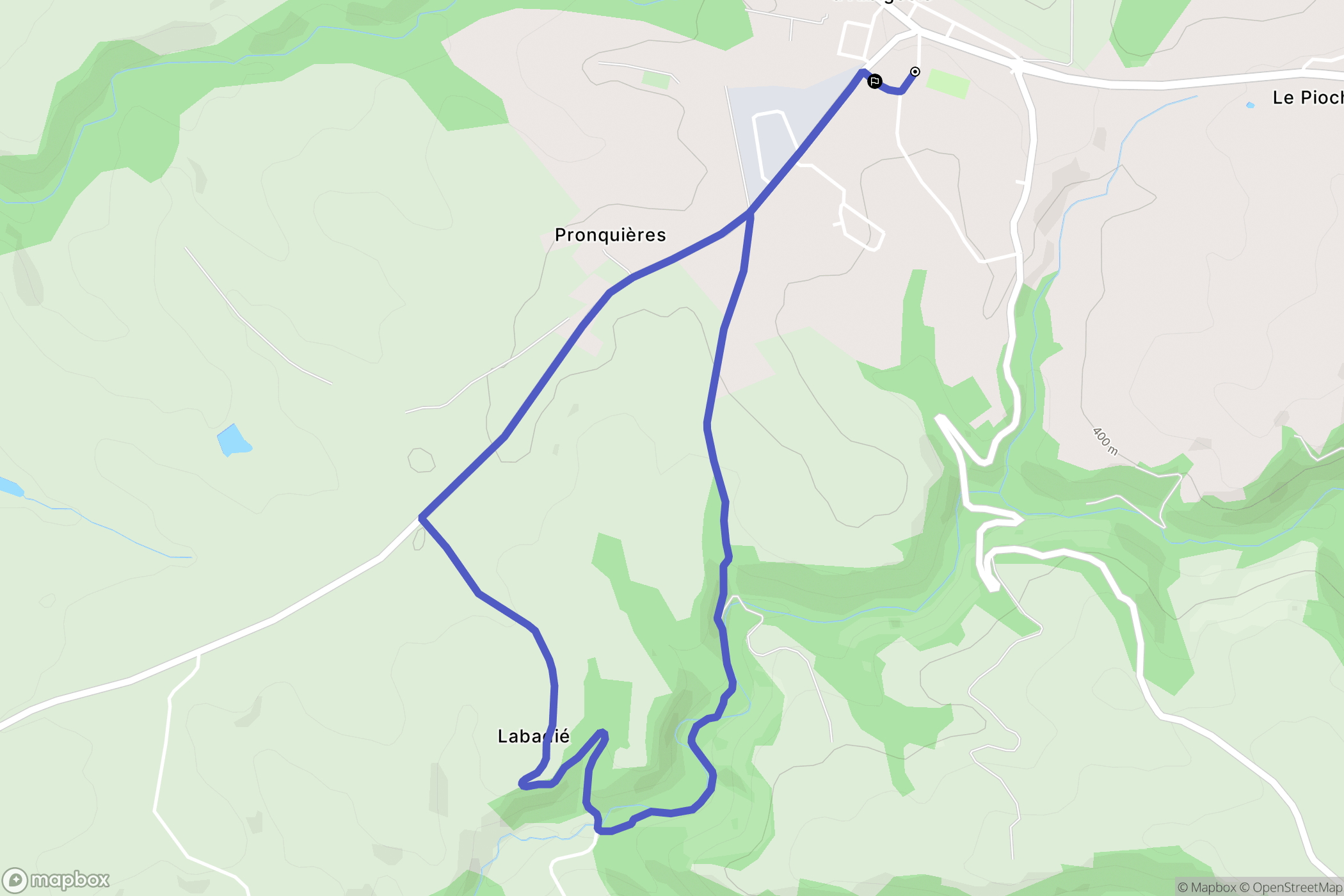 Villefranche-d'Albigeois : carte du parcours de randonnée - France