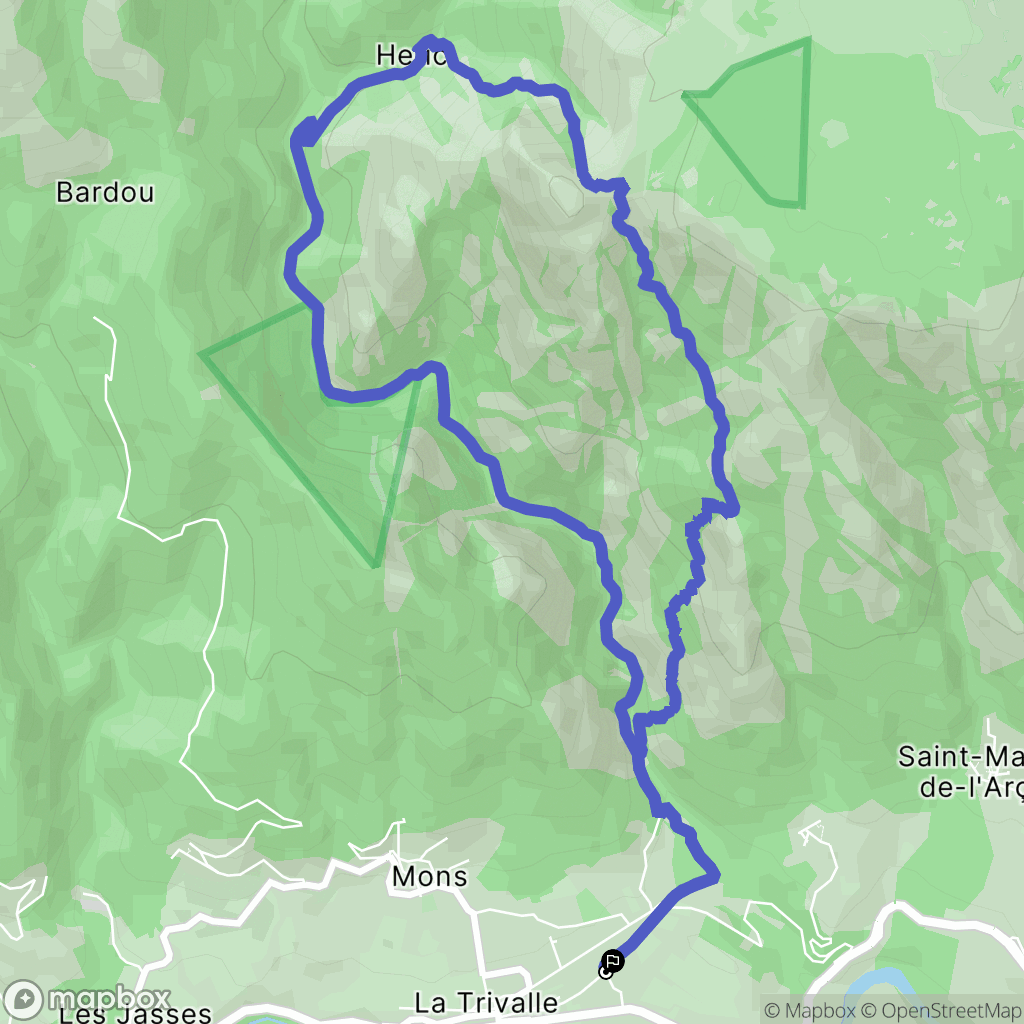Mons : carte du parcours de randonnée - France