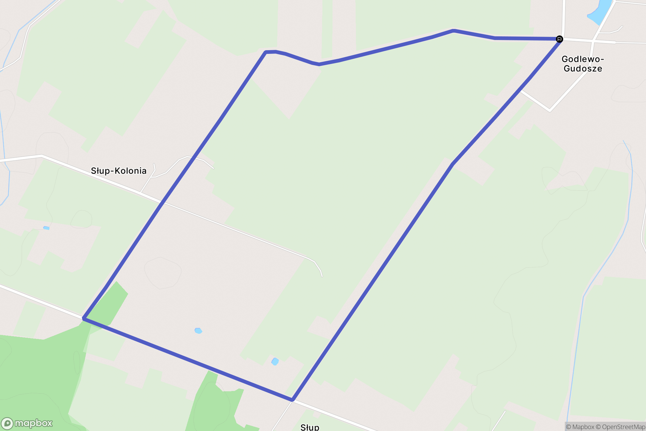 Godlewo-Gudosze: mapa trasy - Poland