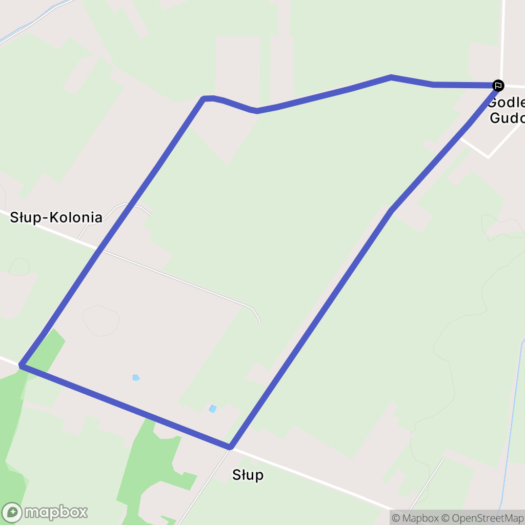 Godlewo-Gudosze: mapa trasy - Poland