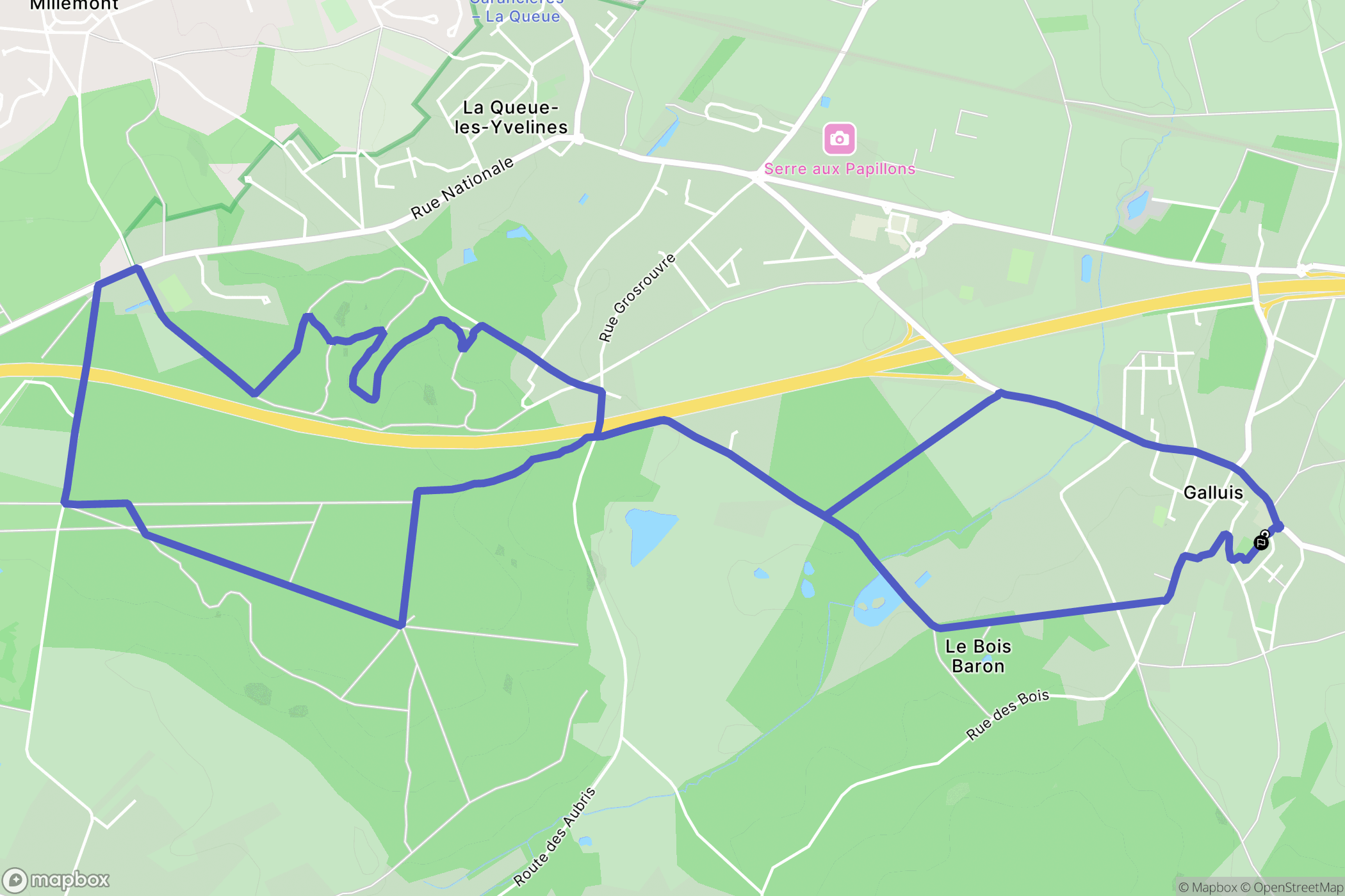 Galluis : carte du parcours de randonnée - France