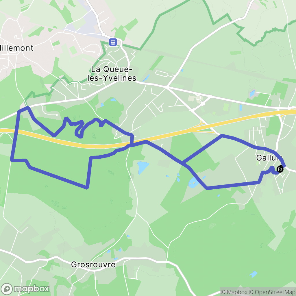 Galluis : carte du parcours de randonnée - France