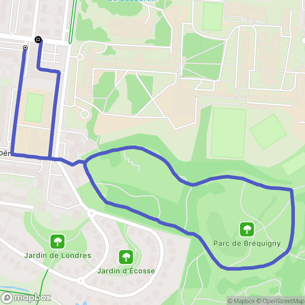 Rennes : carte du parcours de randonnée - France