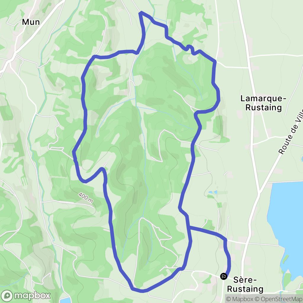 Sère-Rustaing : carte du parcours de randonnée - France