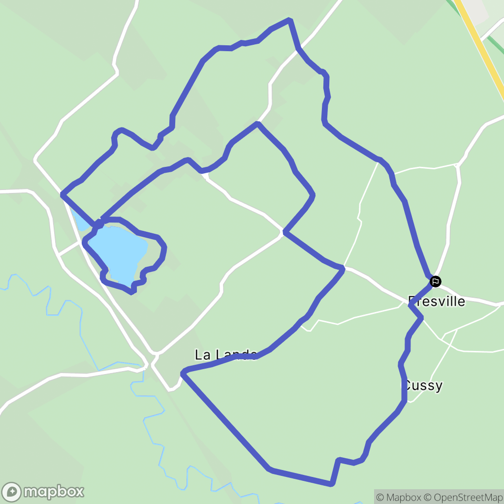 Fresville : carte du parcours de randonnée - France