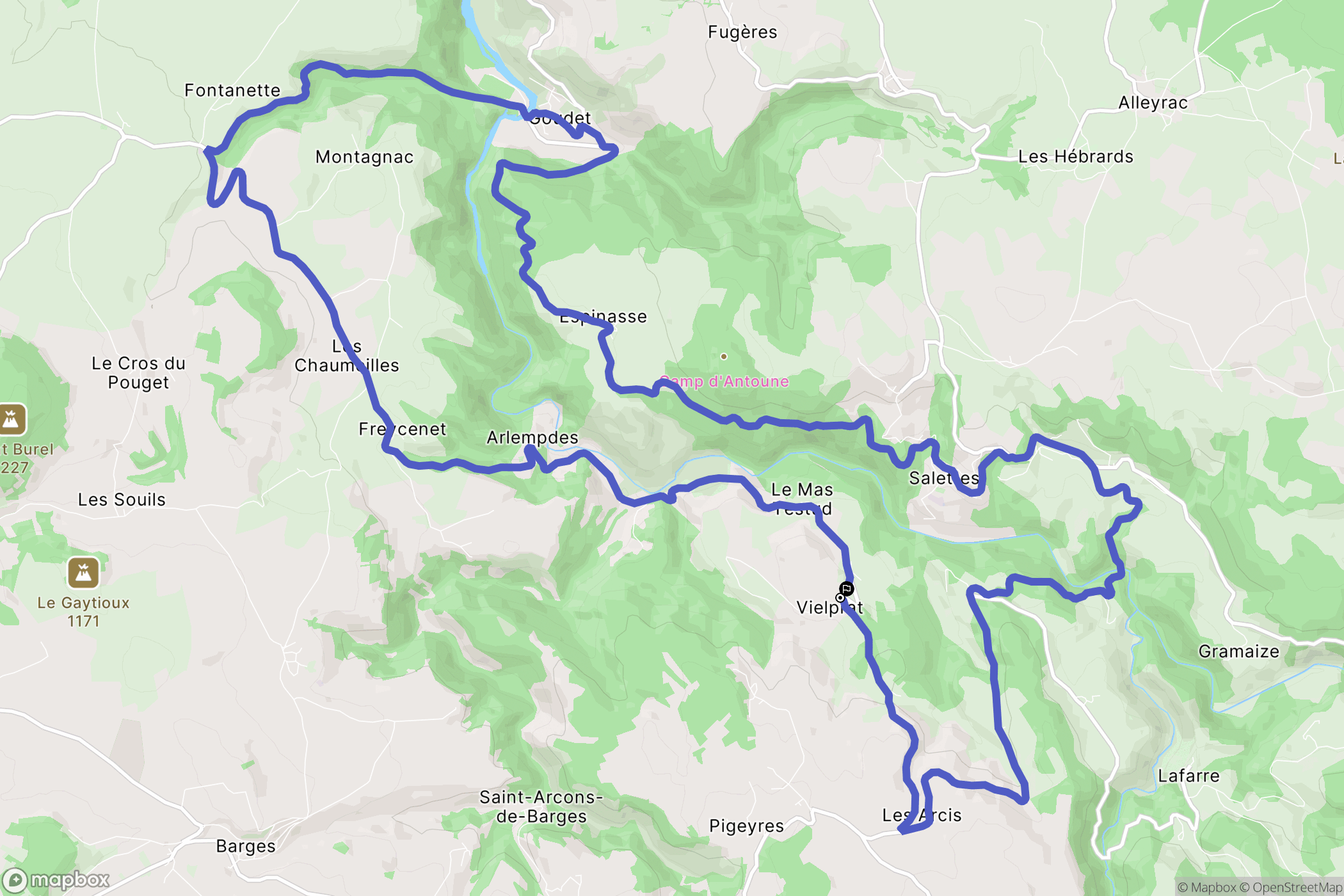 Vielprat : carte du parcours de randonnée - France