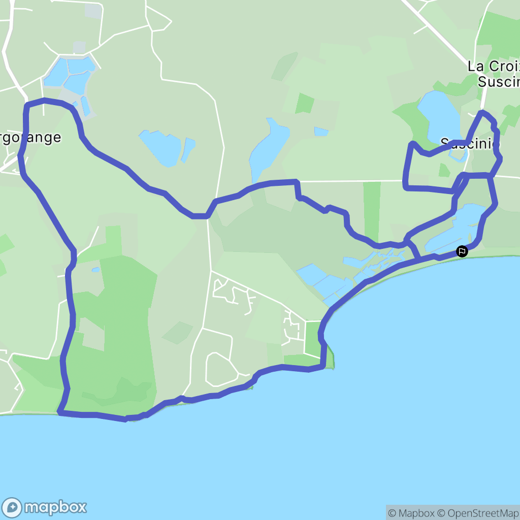 Sarzeau : carte du parcours de randonnée - France
