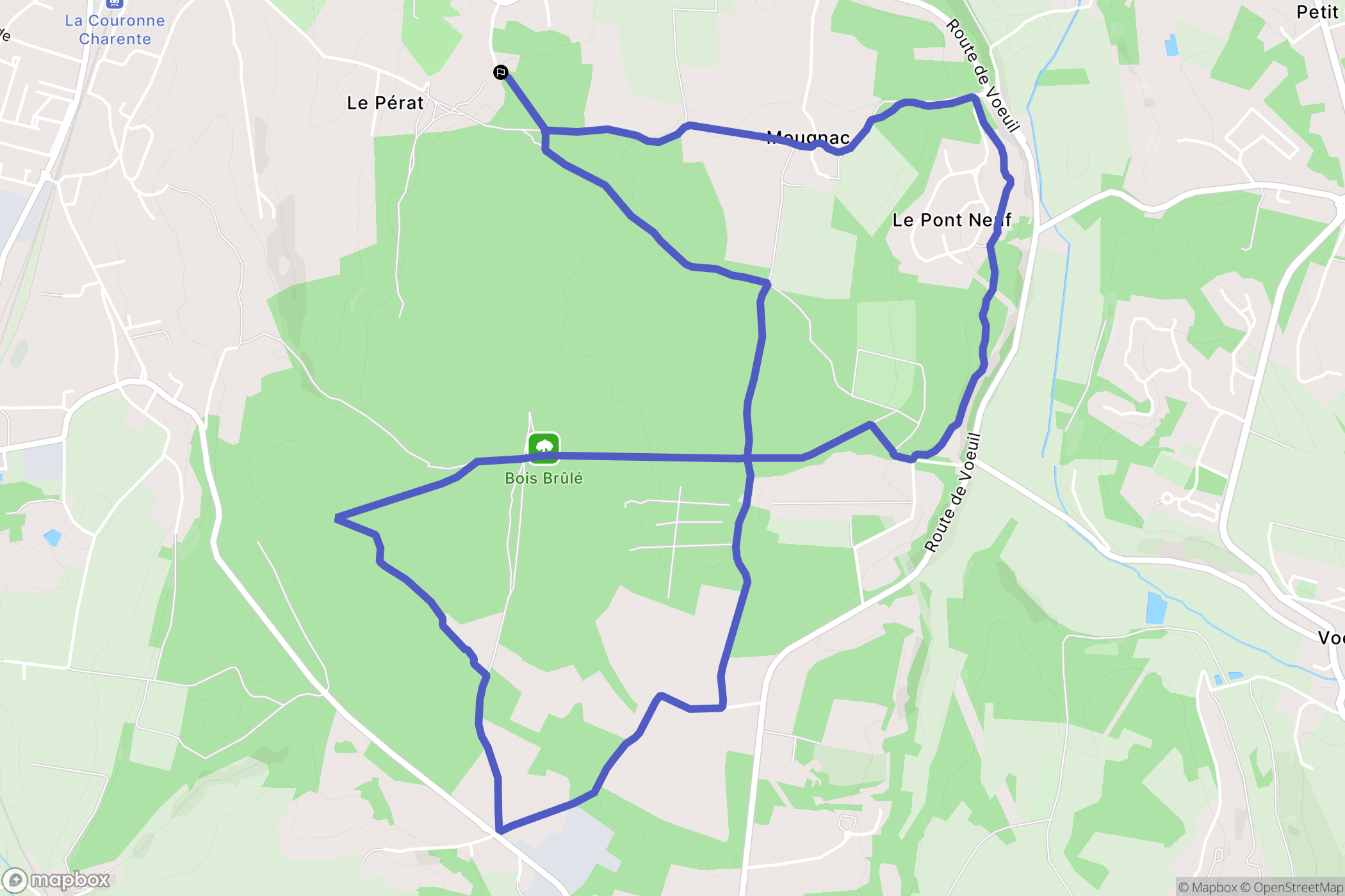 La Couronne : carte du parcours de randonnée - France