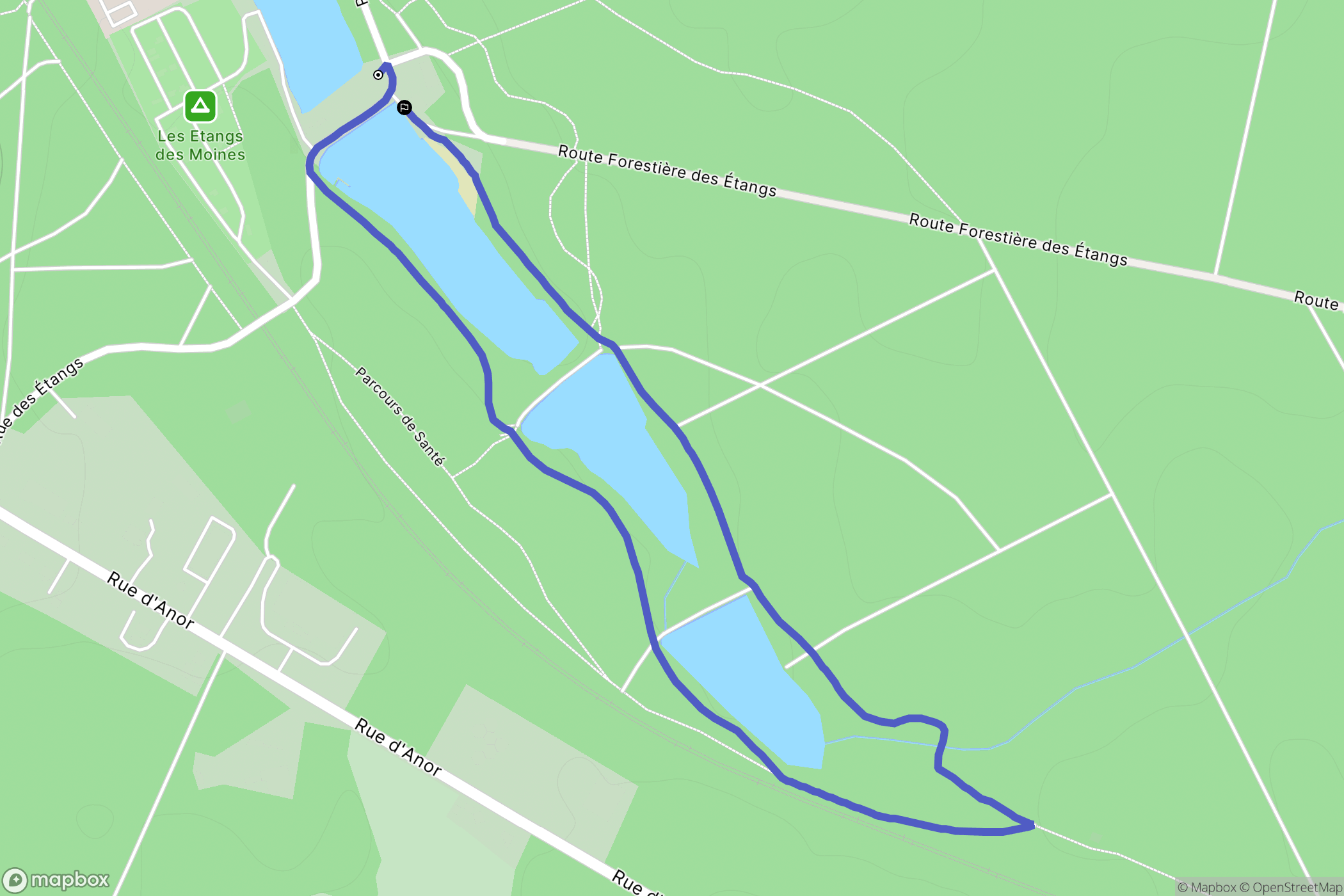 Fourmies : carte du parcours de randonnée - France