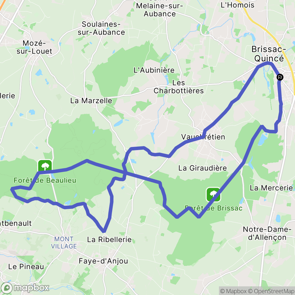 Brissac Loire Aubance : carte du parcours de randonnée - France
