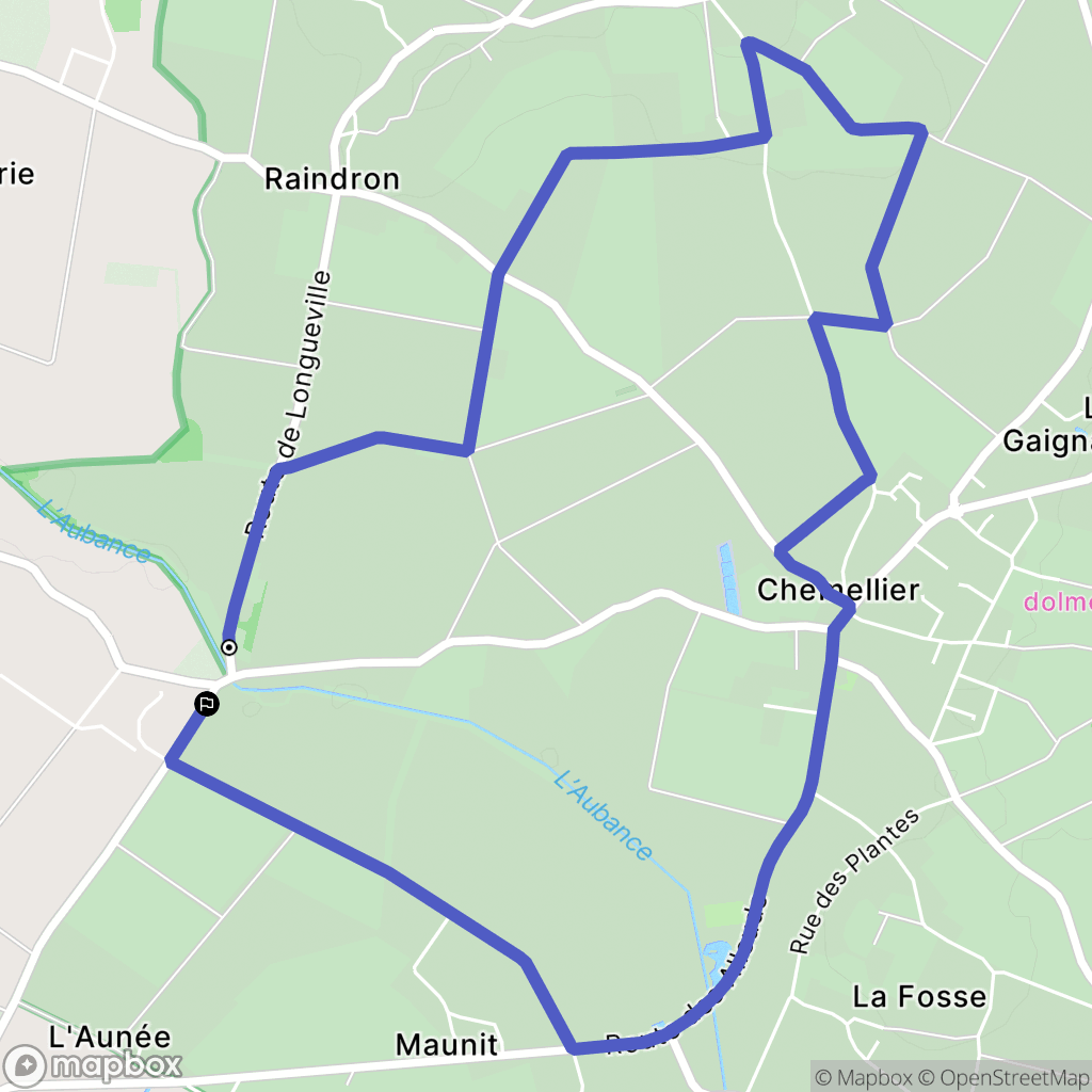 Blaison-Saint-Sulpice : carte du parcours de randonnée - France