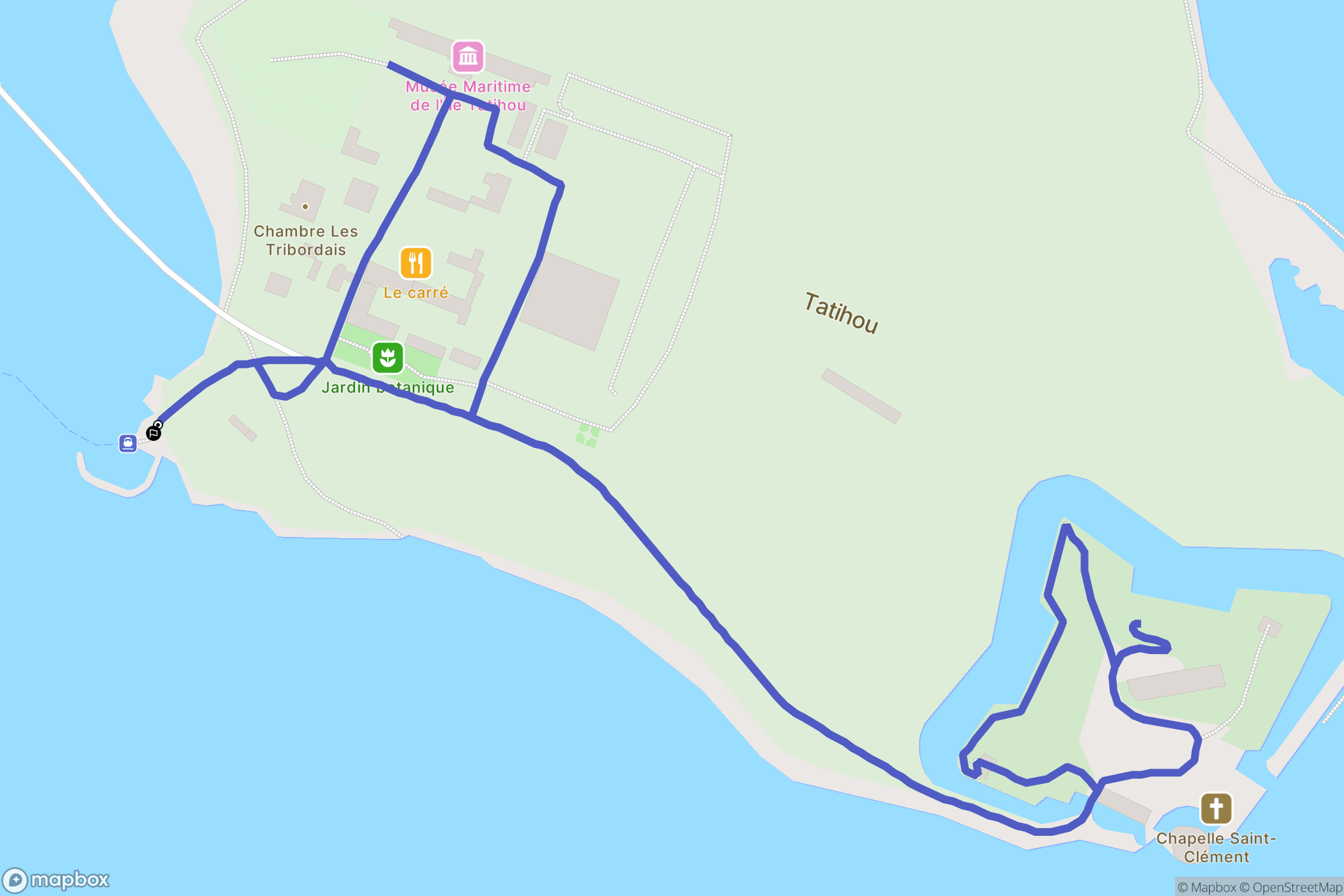 Saint-Vaast-la-Hougue : carte du parcours de randonnée - France