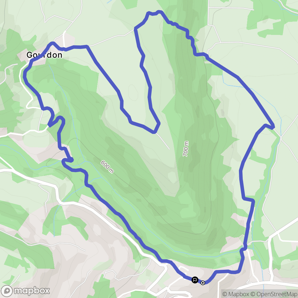 Montaigut-le-Blanc : carte du parcours de randonnée - France