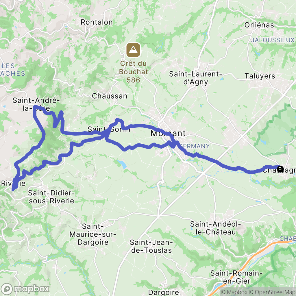 Beauvallon : carte du parcours de randonnée - France