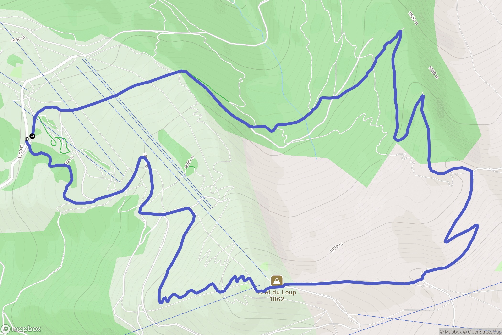 La Clusaz : carte du parcours de randonnée - France