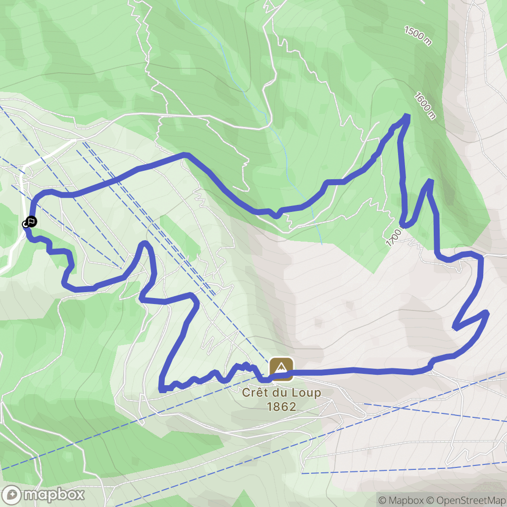La Clusaz : carte du parcours de randonnée - France