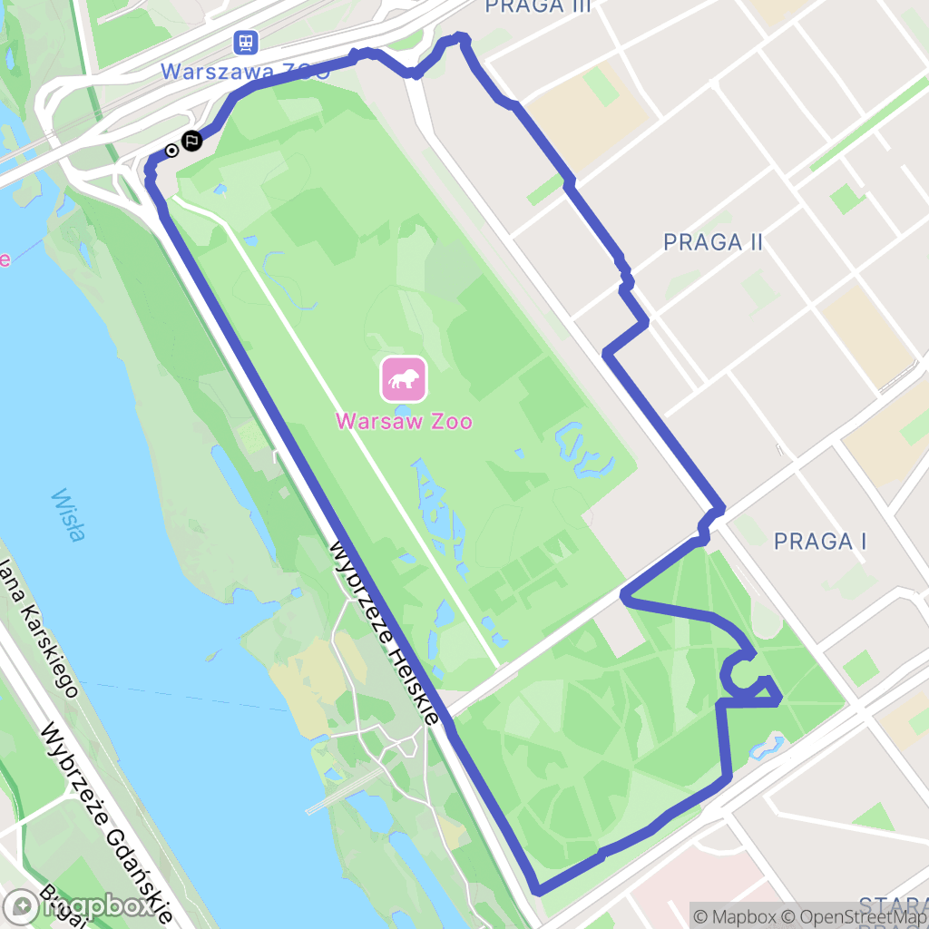 Warszawa: mapa trasy - Poland