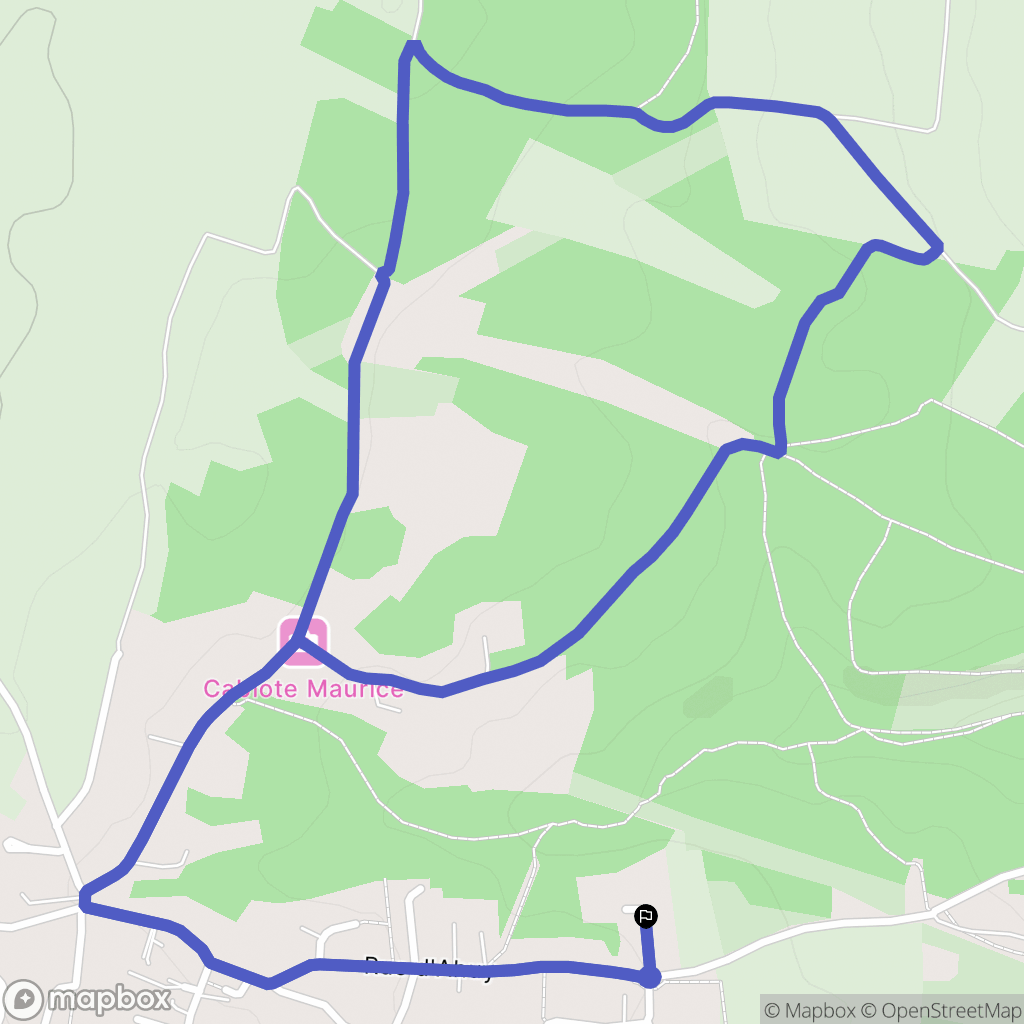Hauteville-lès-Dijon : carte du parcours de randonnée - France