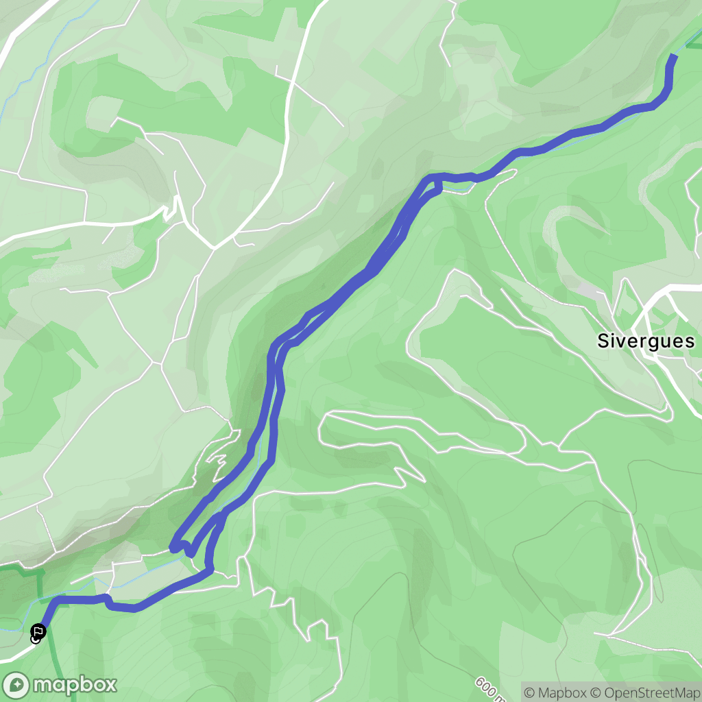 Buoux : carte du parcours de randonnée - France