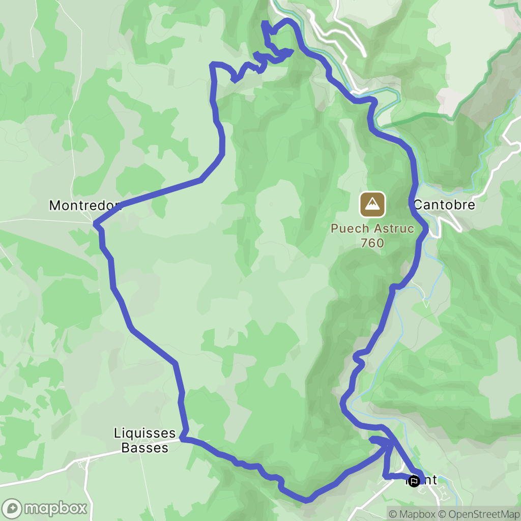 Nant : carte du parcours de randonnée - France