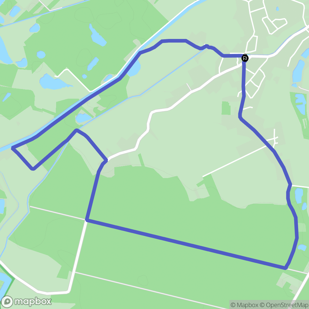 Hasnon : carte du parcours de randonnée - France