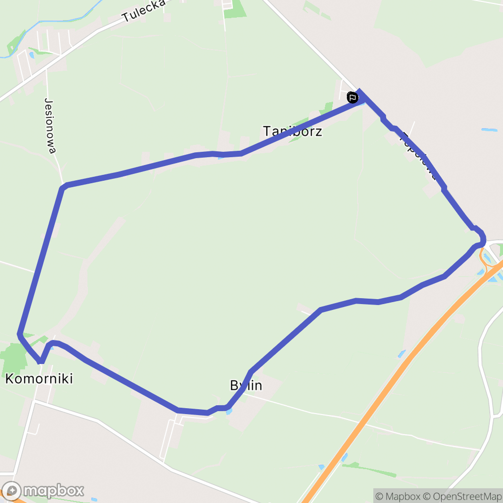 Tanibórz: mapa trasy - Poland