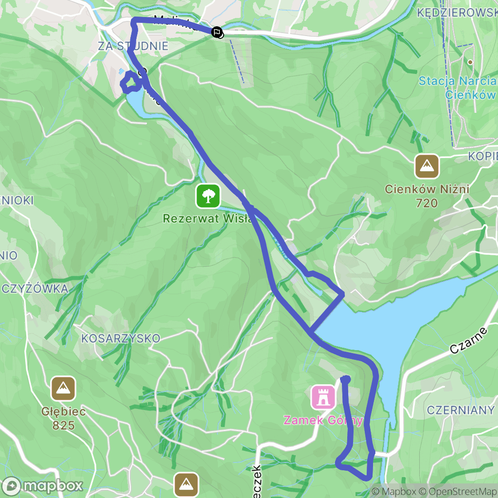 Wisła: mapa trasy - Poland