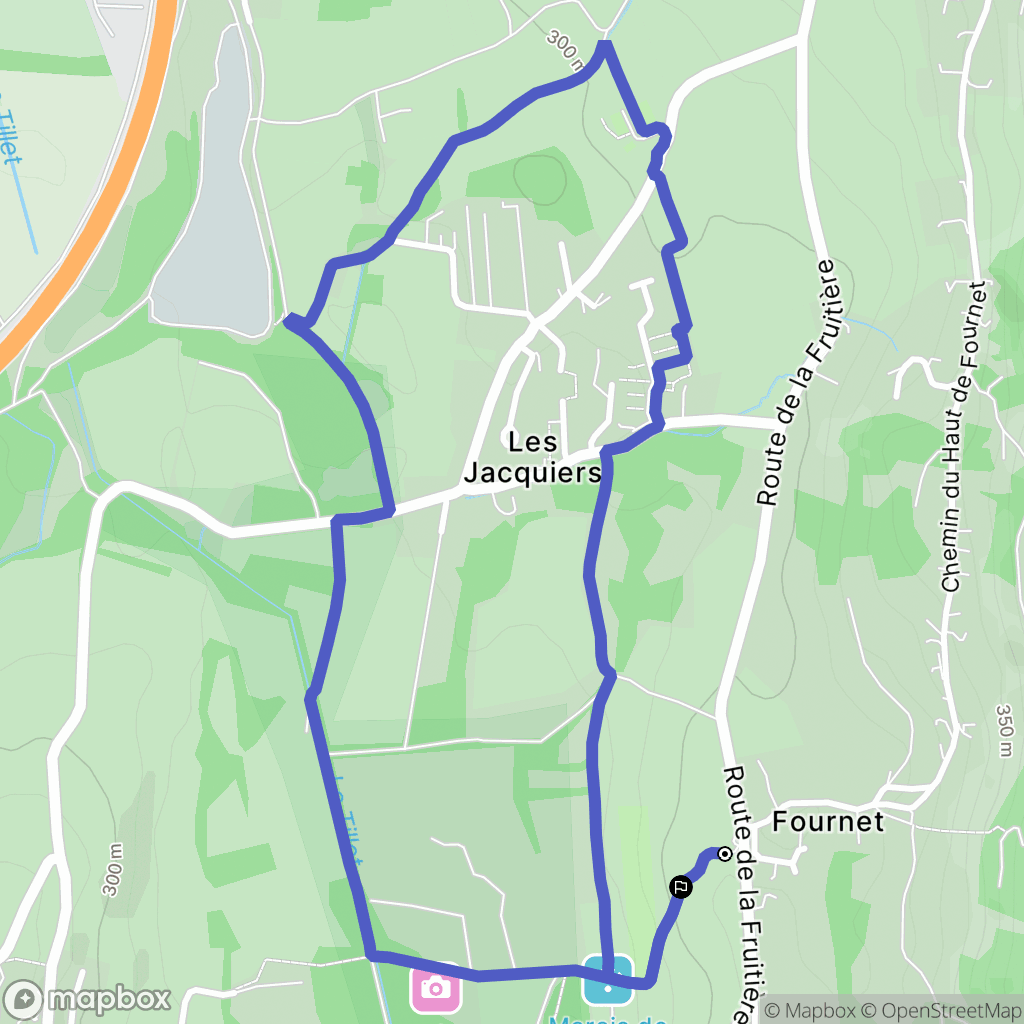 Méry : carte du parcours de randonnée - France