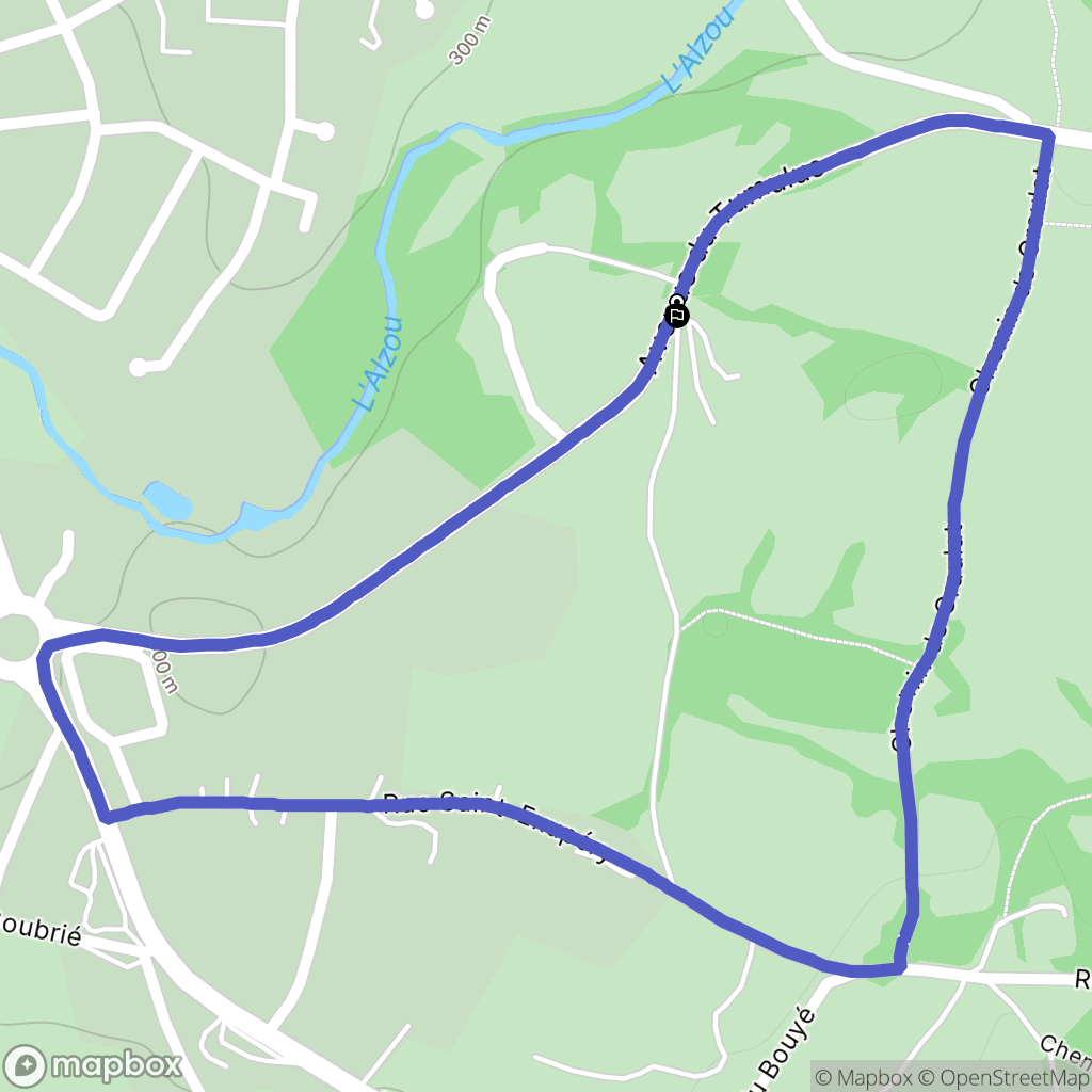 Gramat : carte du parcours de randonnée - France