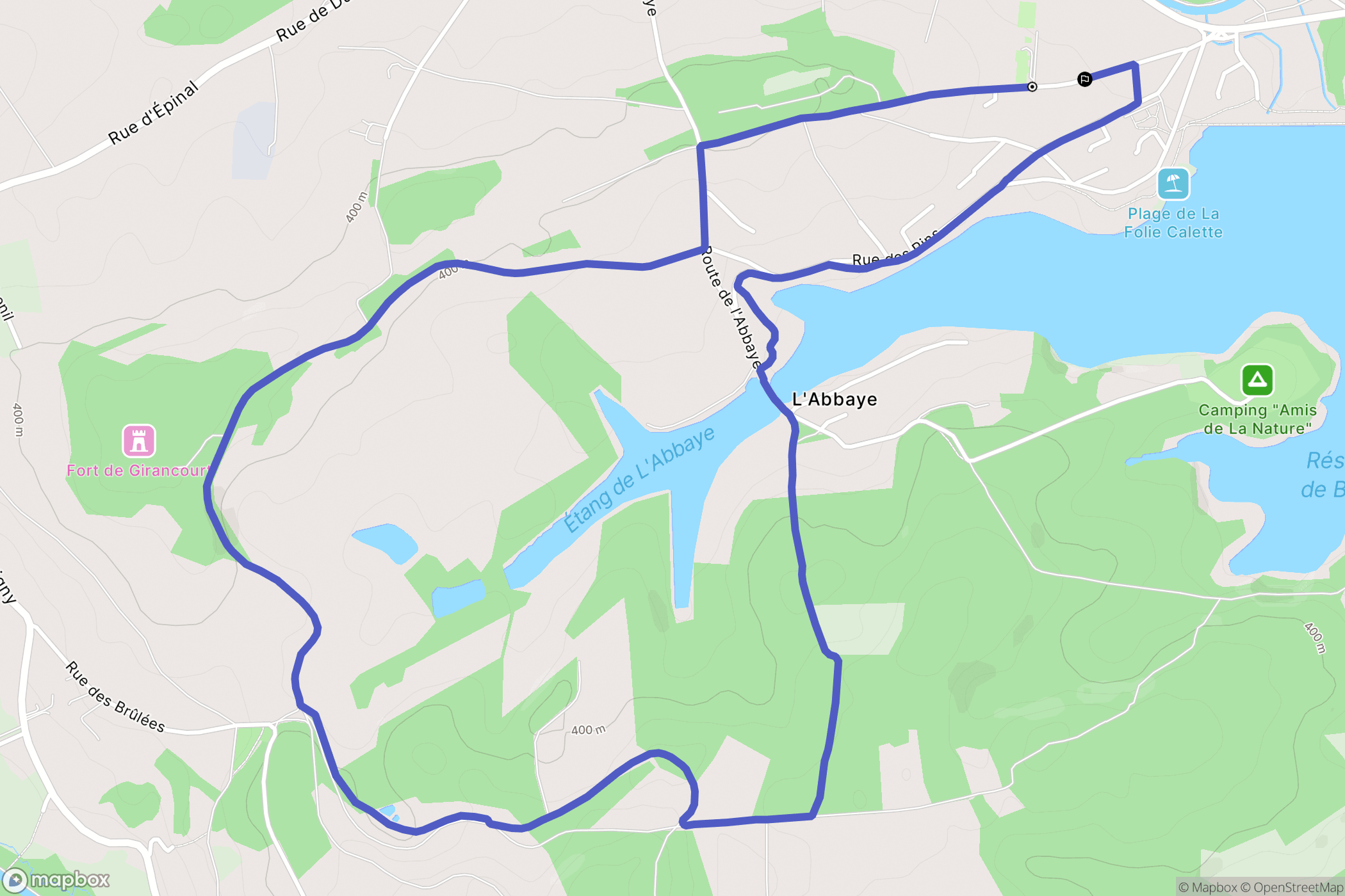 Chaumousey : carte du parcours de randonnée - France