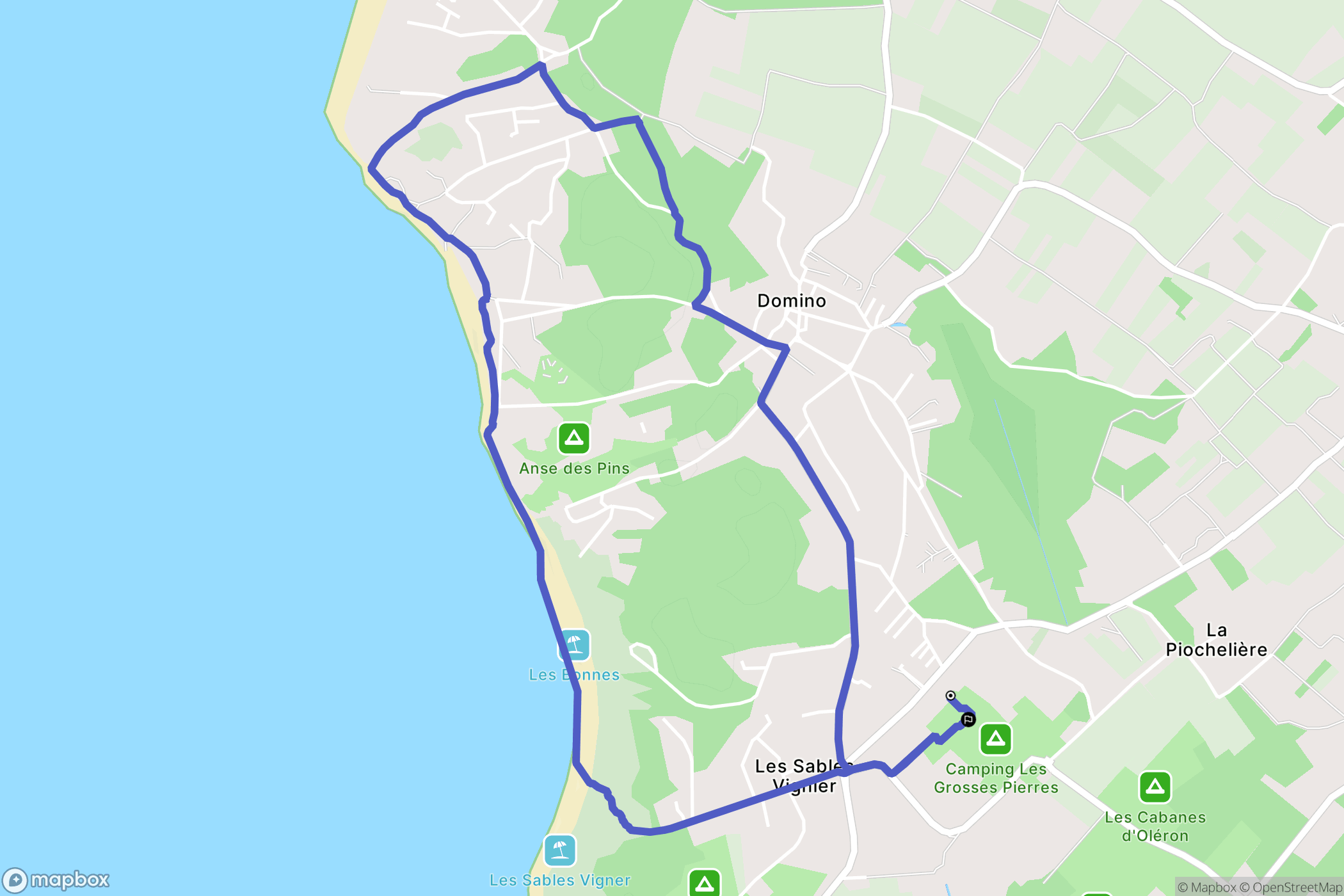 Saint-Georges-d'Oléron : carte du parcours de randonnée - France