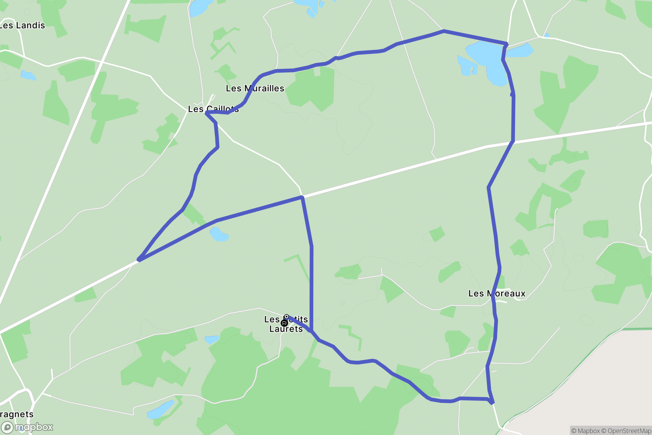 Nuret-le-Ferron : carte du parcours de randonnée - France