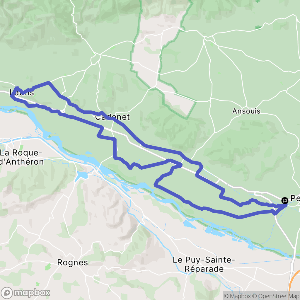 Pertuis : carte du parcours de randonnée - France