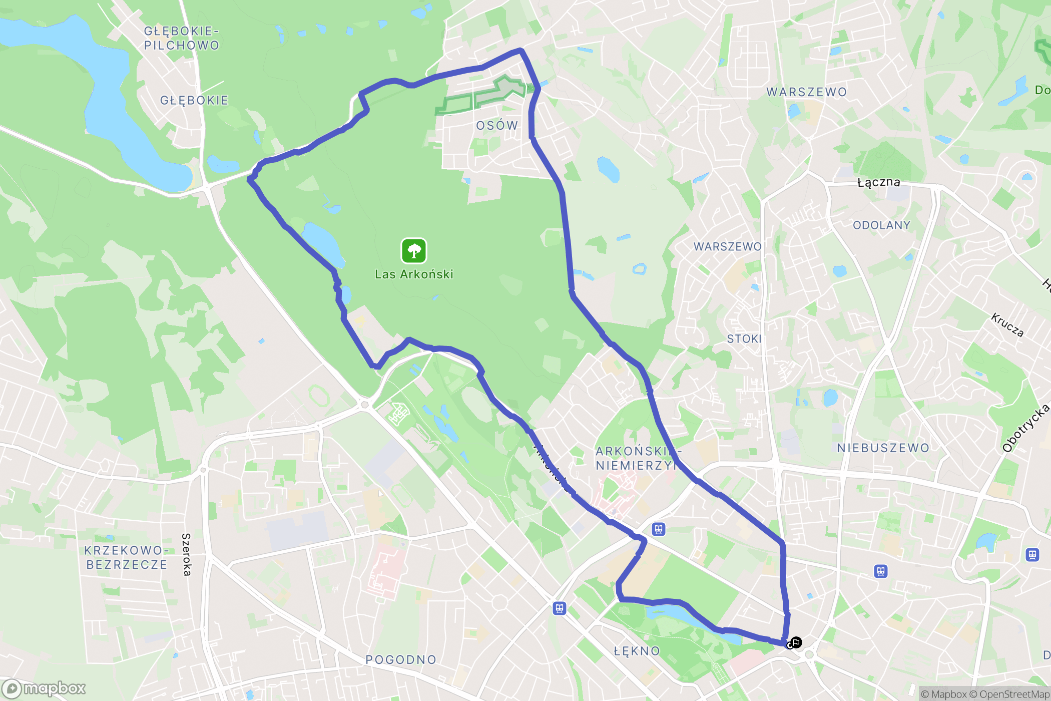 Szczecin: mapa trasy - Poland