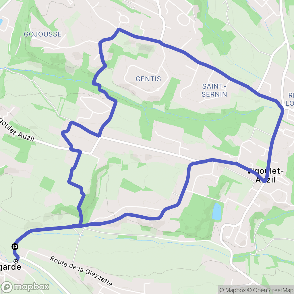 Lacroix-Falgarde : carte du parcours de randonnée - France