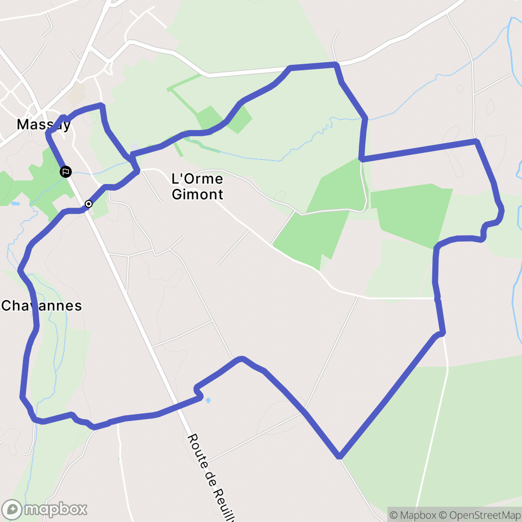 Massay : carte du parcours de randonnée - France