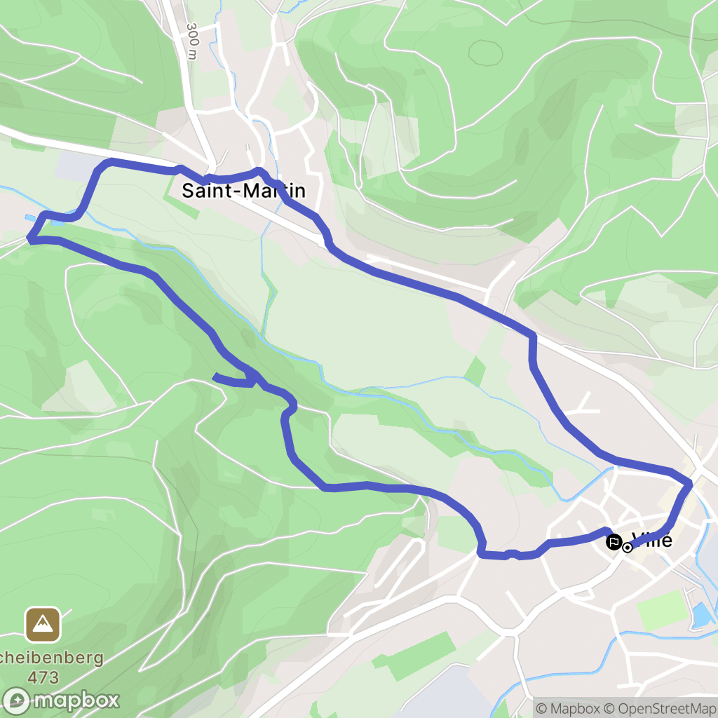 Villé : carte du parcours de randonnée - France
